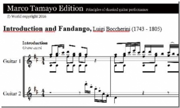 Boccherini Luigi, Introduction and Fandango