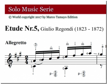 Regondi Giulio, Etude Nr.5, pdf