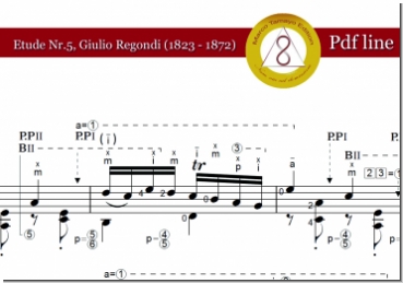 Regondi Giulio, Etude Nr.5, pdf