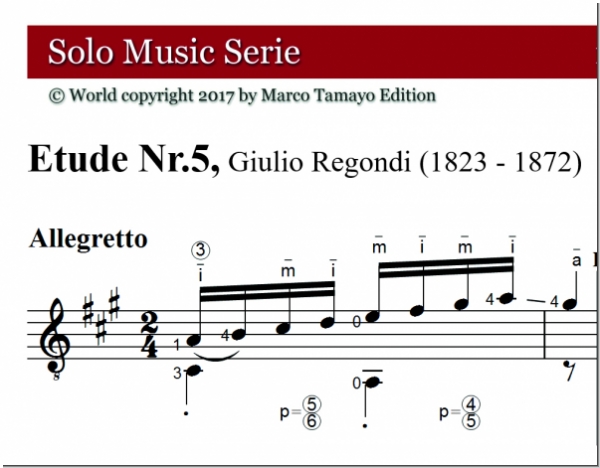 Regondi Giulio, Etude Nr.5, pdf